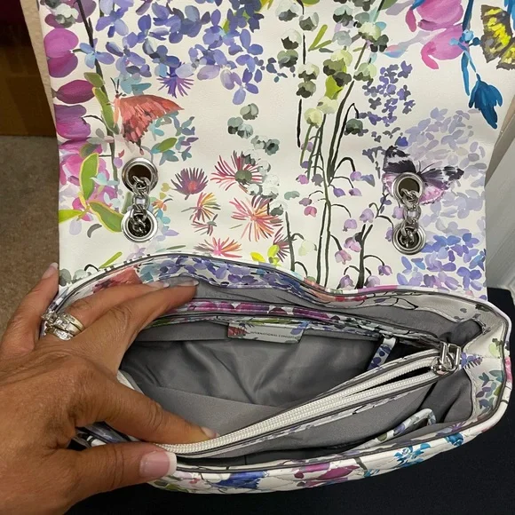 INC Floral and Butterfly print handbag - Picture 7 of 9